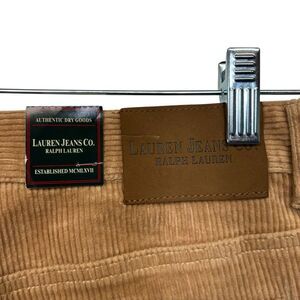 Vtg NWT Green tag Ralph Lauren Women's Corduroy dipped front Pant Brown Size 14